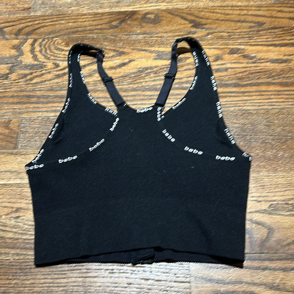 Bebe Seamless Rib Zip Sports Bra - Picture 2 of 2